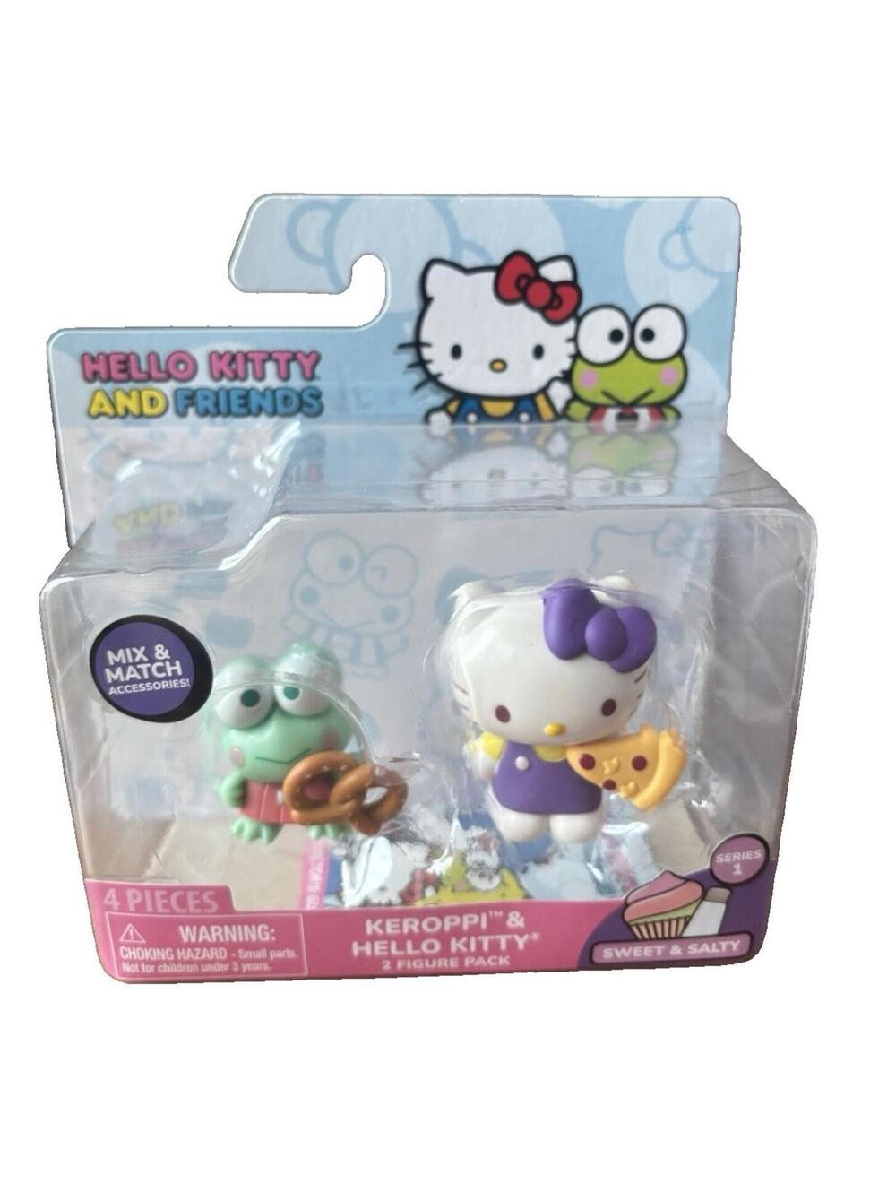 Sanrio Hello Kitty Friends 2-Pack Mini Figures Keroppi & Hello Kitty Collectible